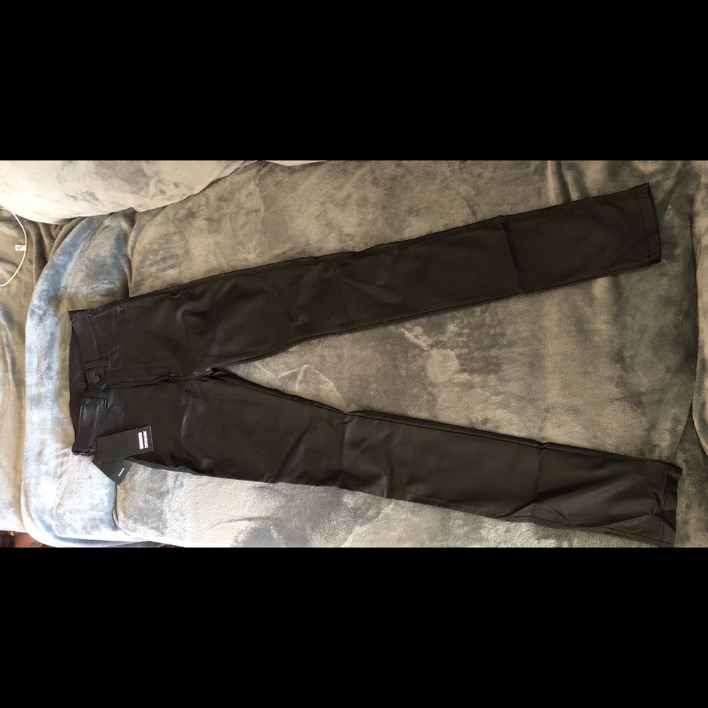 Dr. Denim Solitaire Super High-waist Leather Pants